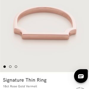 Monica Vinader rose gold thin ring size 6.5